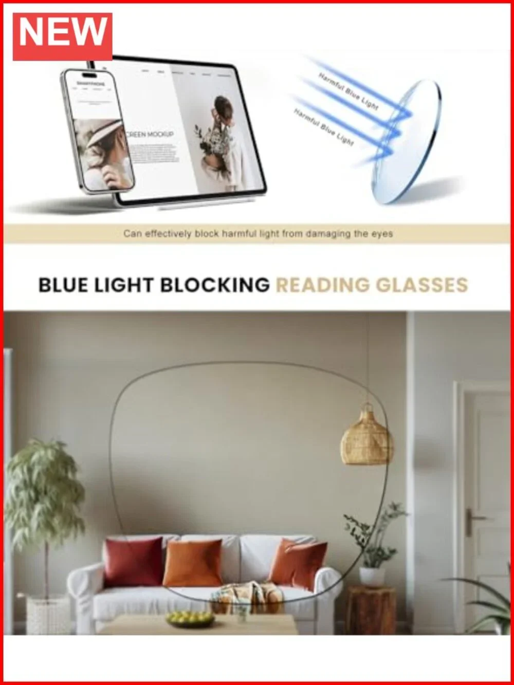 Aviator Blue Light Blocking Computer Readers, Spring Hinge, Full Rim